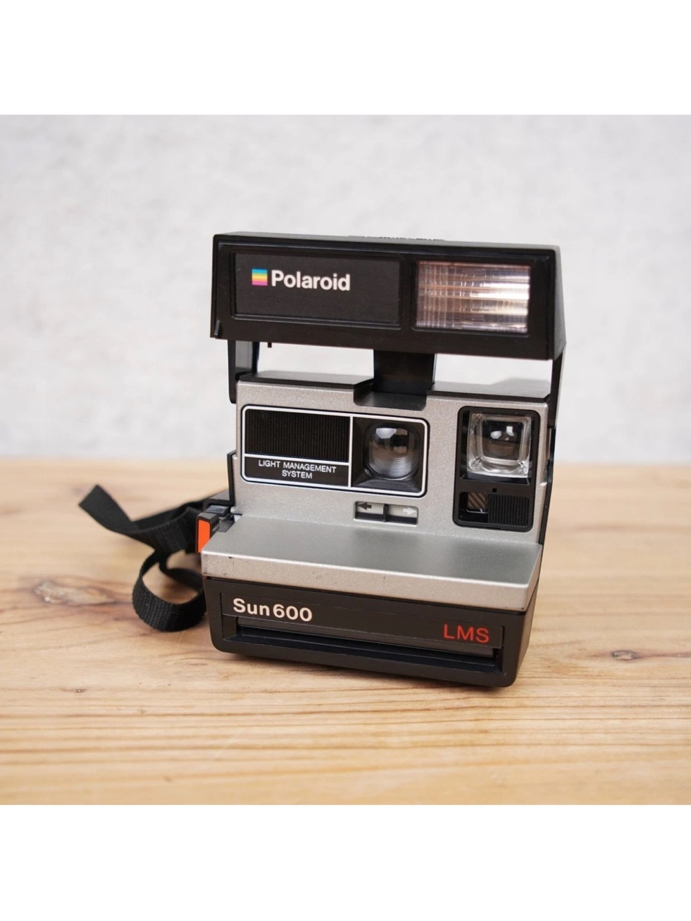 Vintage Polaroid Sun 600 LMS Instant Film Camera with Strap Y2K Tested
